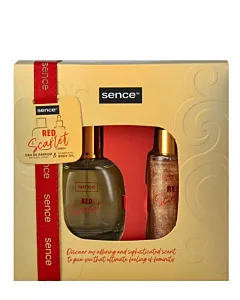 Sence Collection Caseta femei:Parfum+Ulei de corp 90ml+50 ml Red Scarlet