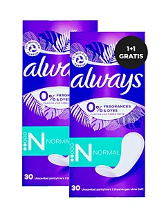 PROMO Always Absorbante subtiri zilnice 30 buc Normal 1+1 GRATIS
