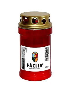 Faclia Candela plastic cu capac 25 LL, 50 h timp de ardere