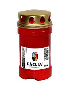 Faclia Candela plastic cu capac 35 LL, 60 h timp de ardere