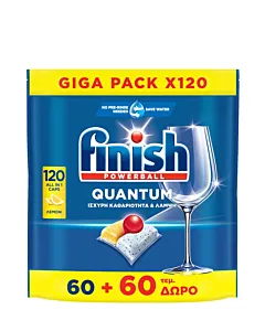 Finish Tablete pentru masina de spalat vase 120 buc Quantum All in 1 Lemon
