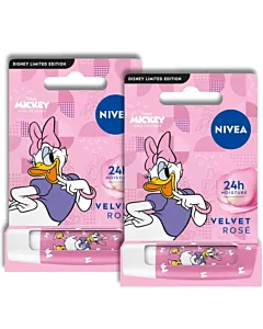 Promo Nivea Balsam de buze 4.8 g Velvet Rose Mickey And Friends 1+1 GRATIS