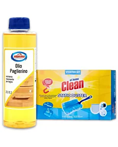 Promo At Home Kit Stergator de praf+Amacasa Ulei pentru intretinerea si revigorarea lemnului 200 ml 