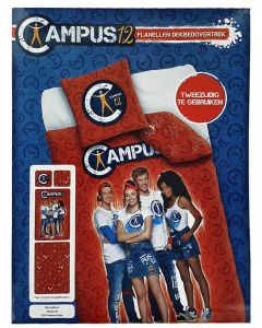 Campus 12 Set Lenjerii de pat din Flanel  140*200cm/65*65cm(Husa pentru perna+plapuma)