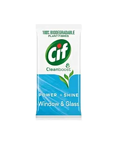 Cif Power+Shine șervețele umede pentru geamuri și oglinzi, 30 bucăți