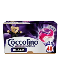 Coccolino Detergent Capsule 40 buc 3in1 Black – curățare, prospețime și protecție pentru haine negre