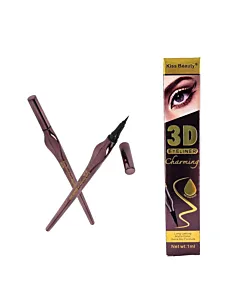 Eyeliner Kiss Beauty cu aplicator subțire pentru linii precise
