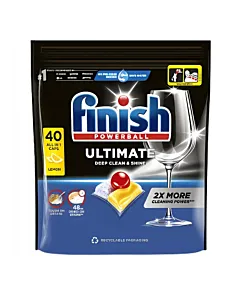 Finish Ultimate Citrus 40 tablete – detergent capsule pentru mașina de spălat vase cu tehnologie Activelift