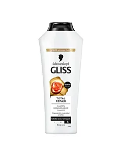 Gliss Șampon 400 ml Total Repair – șampon reparator cu keratină lichidă pentru păr deteriorat