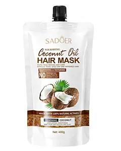 Mască de păr cu ulei de cocos Sadoer 400g – hidratare intensă și reparare păr deteriorat