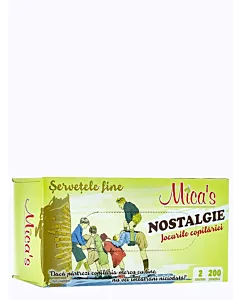 Mica's Servetele fine in cutie 2 straturi 200 buc 21x19,3 cm