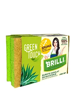 Misavan Burete de vase canelat 2 buc Green Touch Brilli