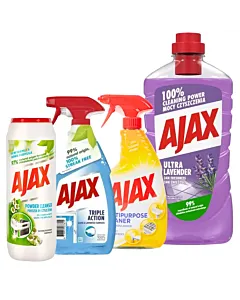 Pachet complet pentru curatenia casei si pardoselilor Ajax