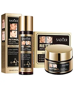 Pachet SADOER Retinol – toner 100 ml și cremă 50 g pentru rutina de seară