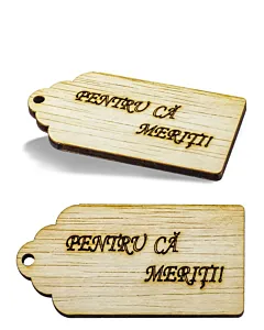 Card cu mesaj 1 buc Pentru ca meriti