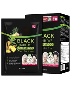 Plog Sampon colorant pentru par cu extract de ghimbir 20 ml x 10 buc Black