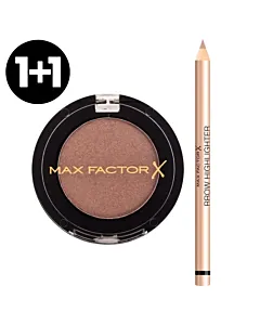 Promo Max Factor Fard de pleoape Magnetic Brown + GRATIS iluminator pentru sprâncene – machiaj complet și luminos al privirii