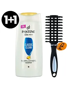 Promo Pantene Șampon Classic Clean 700 ml + GRATIS perie de păr Fashion Professional – îngrijire completă și coafare ușoară