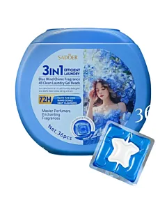 Sadoer Detergent Capsule 36 buc Blue Wind Chime Fragrance