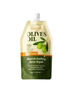 Mască de păr Sadoer Olives Oil 350g pentru hrănire și reparare intensă.