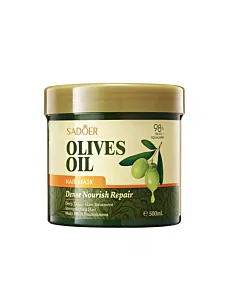 Mască de păr Sadoer Olives Oil 500ml pentru hrănire și reparare intensă.
