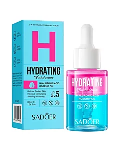 Sadoer Ser facial hidratant cu Acid Hialuronic si ulei de macese 30 ml Hydrating