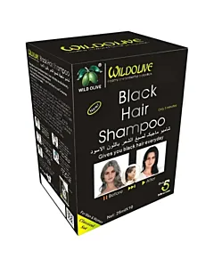 Wildolive Sampon colorant de culoare neagra cu ulei de masline 25 ml x 10 buc Black