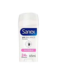 Sanex Stick Deodorant 65 ml Invisible Dermo – protecție eficientă și blândă, fără pete pe haine