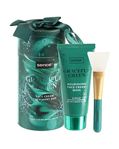 Sence Collection Cremă-mască de față 50 ml Graceful Green cu pensulă din silicon
