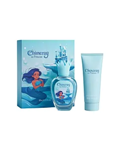 Set cadou Glittery Blue Princess cu parfum și gel de duș pentru copii.