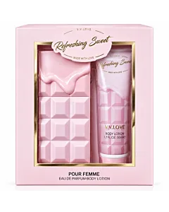 V.V.LOVE Set pentru femei:Parfum+Lotiune de corp 30+50 ml Refreshing Sweet
