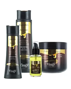 Pachet Promo Visage Keratin & Argan Mega Set - Ingrijire Completa pentru Par