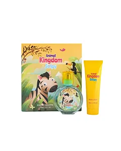 Set cadou Animal Kingdom Stripy cu parfum și gel de duș pentru copii.