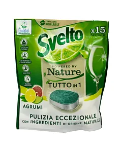 Svelto Tablete pentru masina de spalat vase 15 buc Agrumi