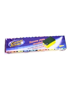 Sweet Home Bureți de vase canelați 10 buc – set economic pentru spălarea vaselor și tigăilor