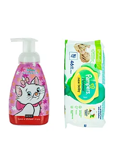Promo Pampers Servetele umede cu capac 46 buc New baby Harmonie+Disney Sapun spuma pentru copii 300 
