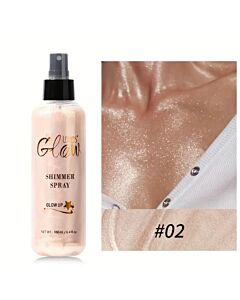Spray Ushas Shimmer pentru față și corp cu efect de strălucire, 180ml, No. 01