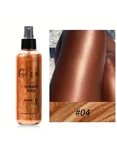 Spray Ushas Shimmer pentru față și corp cu efect de strălucire, 180ml, No. 04