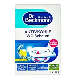 Dr. Beckmann Spuma de toaleta cu carbon activ 3x100 g Aktivkohle Wc-Schaum