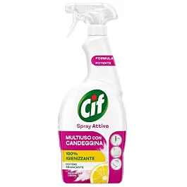 Cif Solutie curatat multisuprafete cu pompa 650 ml Cu Inalbitor Limone