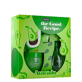 Sence Collection Caseta femei:Balsam de buze+ Gel de dus+ Scrub+Burete de baie 10+150+200ml Avocado
