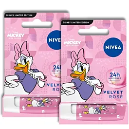 Promo Nivea Balsam de buze 4.8 g Velvet Rose Mickey And Friends 1+1 GRATIS