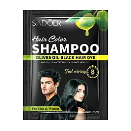Sadoer Sampon colorant de culoare neagra cu ulei de masline 25 ml x 10 buc Black