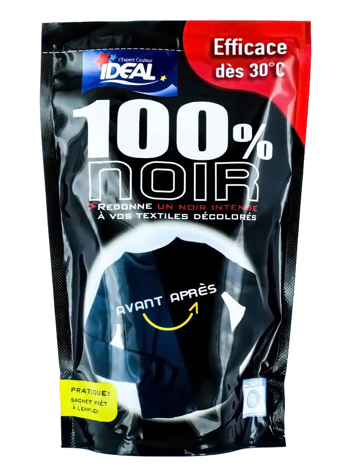 Ideal pudra pentru revigorarea culorii rufelor negre 400 g noir