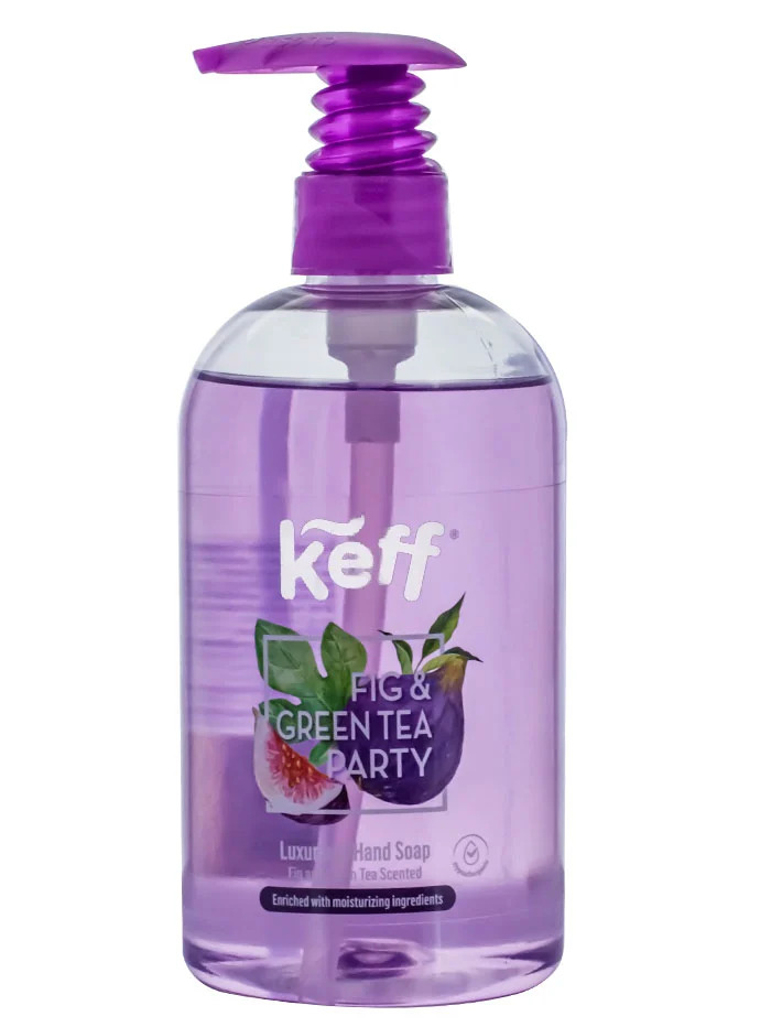 Keff sapun lichid cu pompa 500 ml fig&green tea party